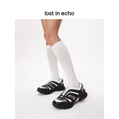 Lost In Echo Color Blocked Retro Sneaker Black/White