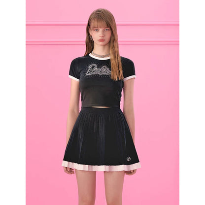 Weird Market X Barbie Pleated Tennis Skirt Black