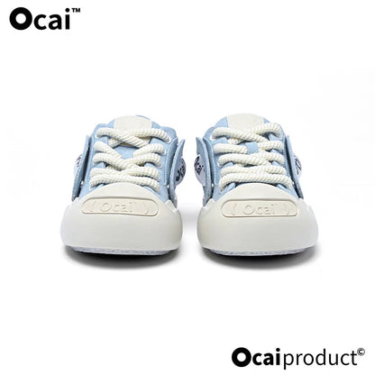 Ocai Detachable Logo Smile Sneaker Blue