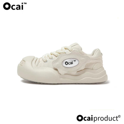 Ocai Detachable Logo Smile Sneaker White