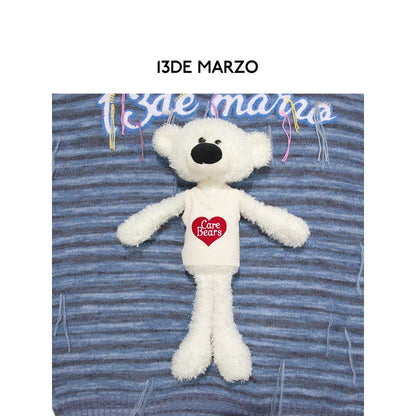 13De Marzo X Care Bears Colored Striped Cardigan Blue