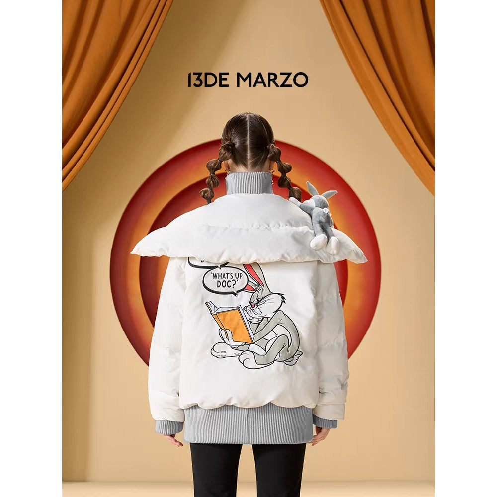 13De Marzo X Looney Tunes Bugs Bunny Down Jacket White