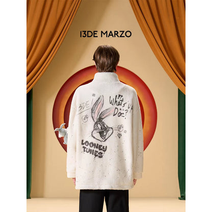 13De Marzo X Looney Tunes Bugs Bunny Fleece Jacket White