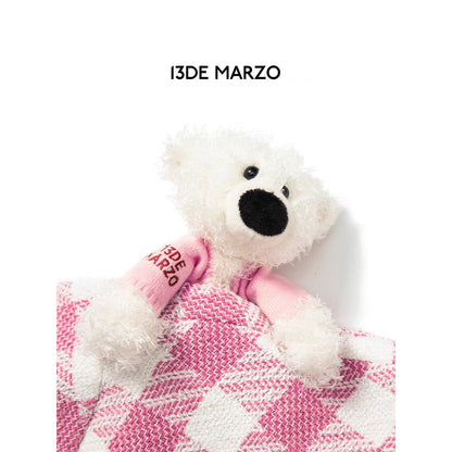 13De Marzo X Hello Kitty Plush Toy Plaid Shirt Pink