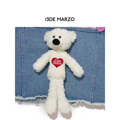 13De Marzo X Care Bears Raw Edge Short Denim Jacket