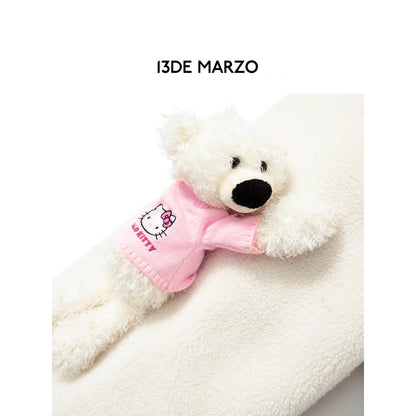 13De Marzo X Hello Kitty Bear Fleece Coat White