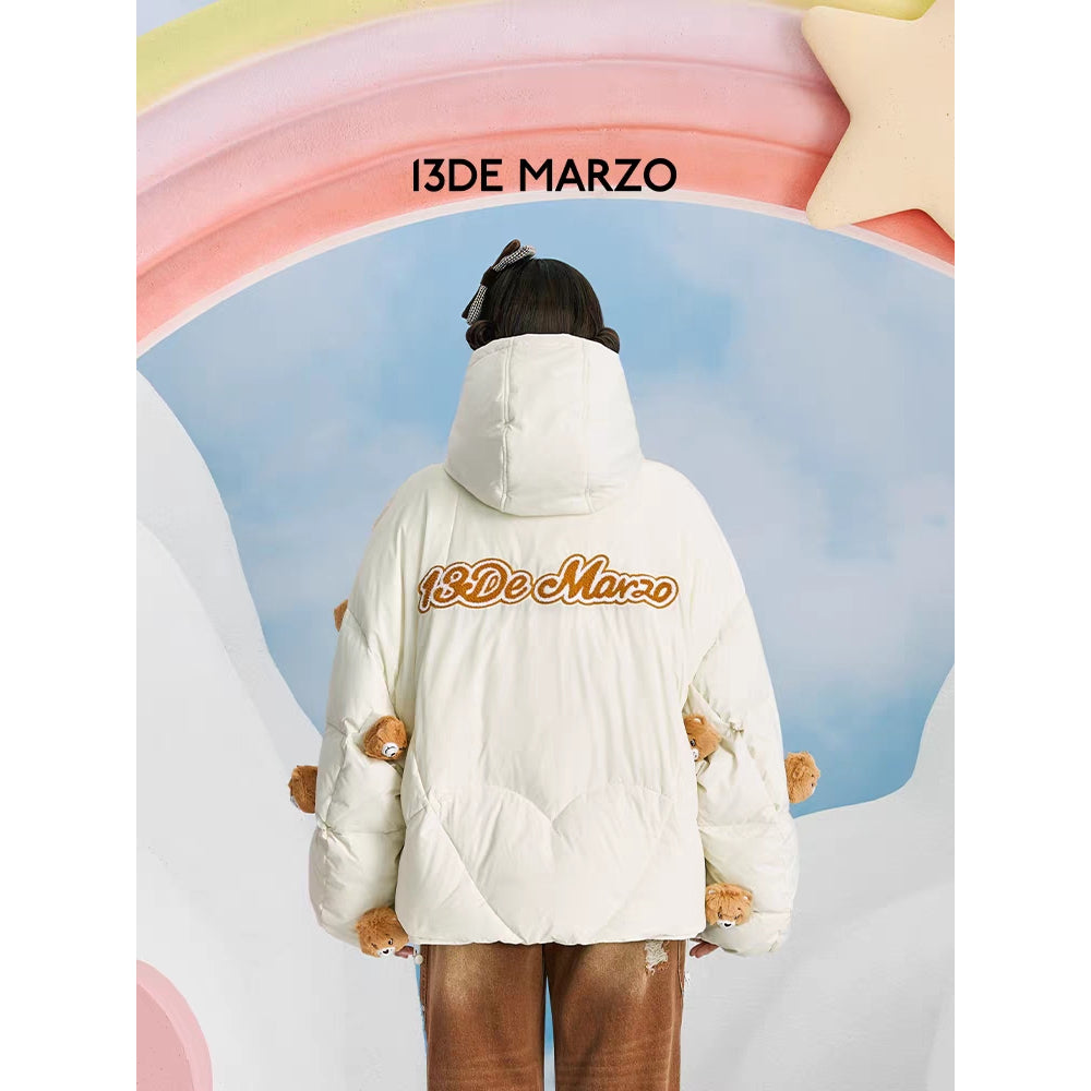 13De Marzo X Care Bears Luminous Down Jacket Cream