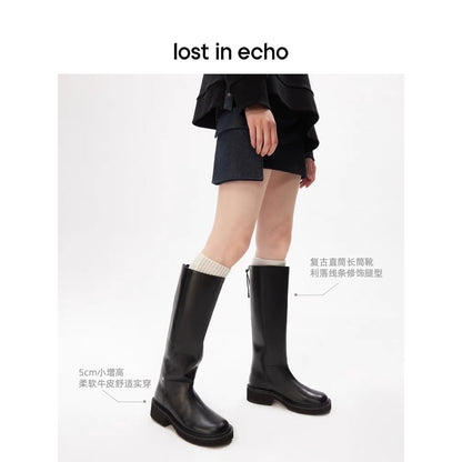 Lost In Echo High Cavalry Boots Black