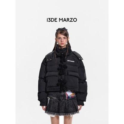 13De Marzo Doozoo Mini Bear Button Down Jacket Black