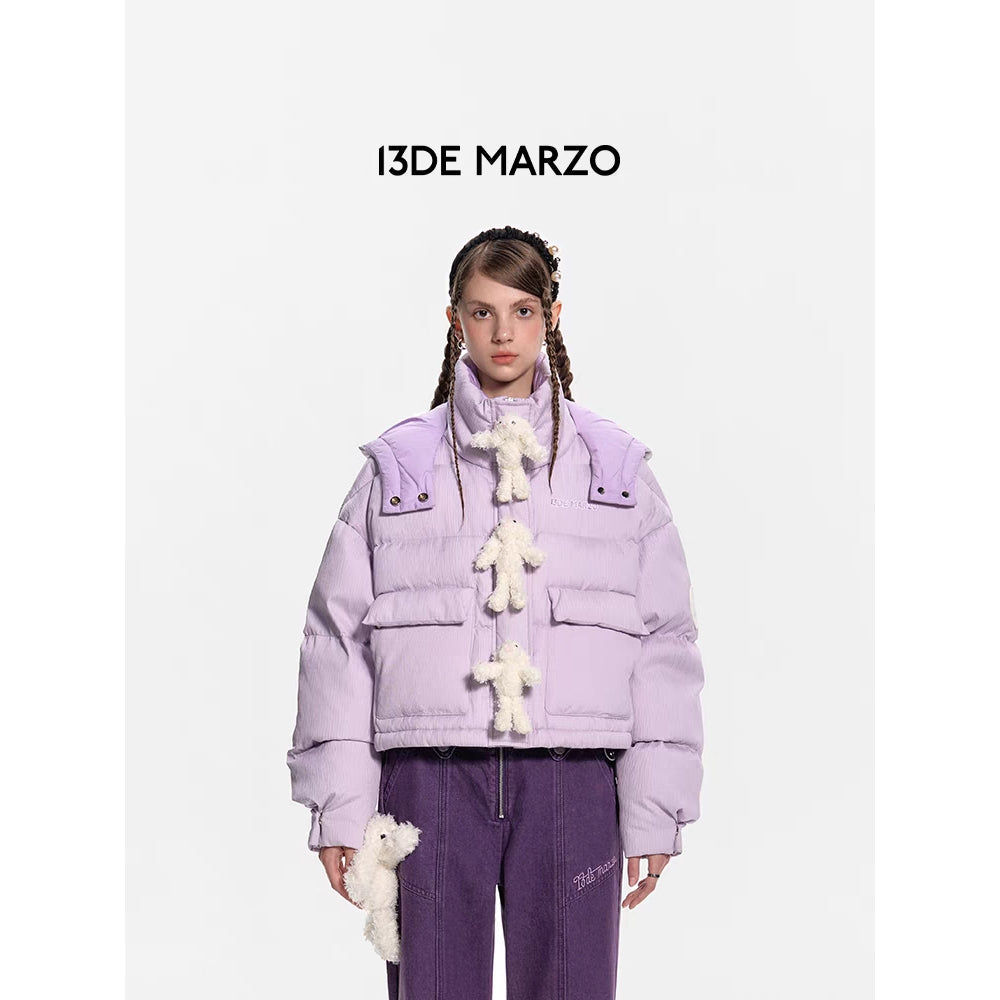 13De Marzo Doozoo Mini Rabbit Button Down Jacket Purple