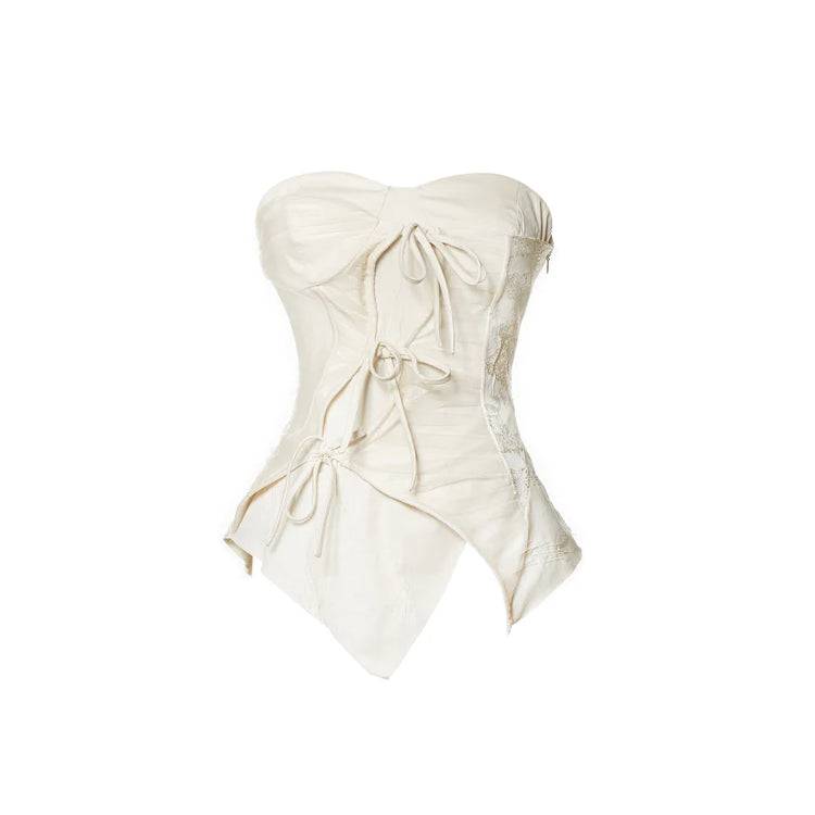 Elywood Gauze Brassiere Top White