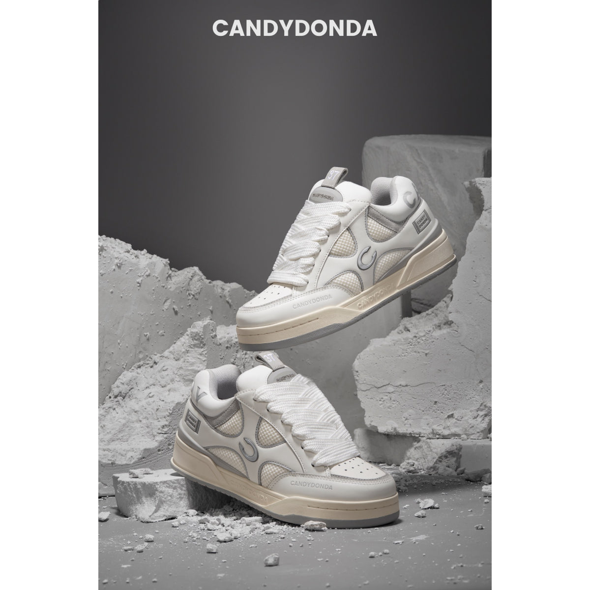 CANDYDONDA Basic Curbmelo Sneaker White Cement