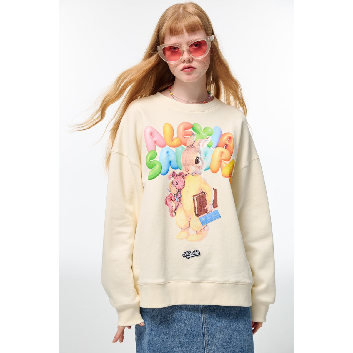 Alexia Sandra Balloon Logo Rabbit Sweater Yellow