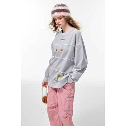 Alexia Sandra Four Rabbits Destroyed Sweater Grey