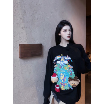 13De Marzo X Looney Tunes Tweety Christmas Sweater Black