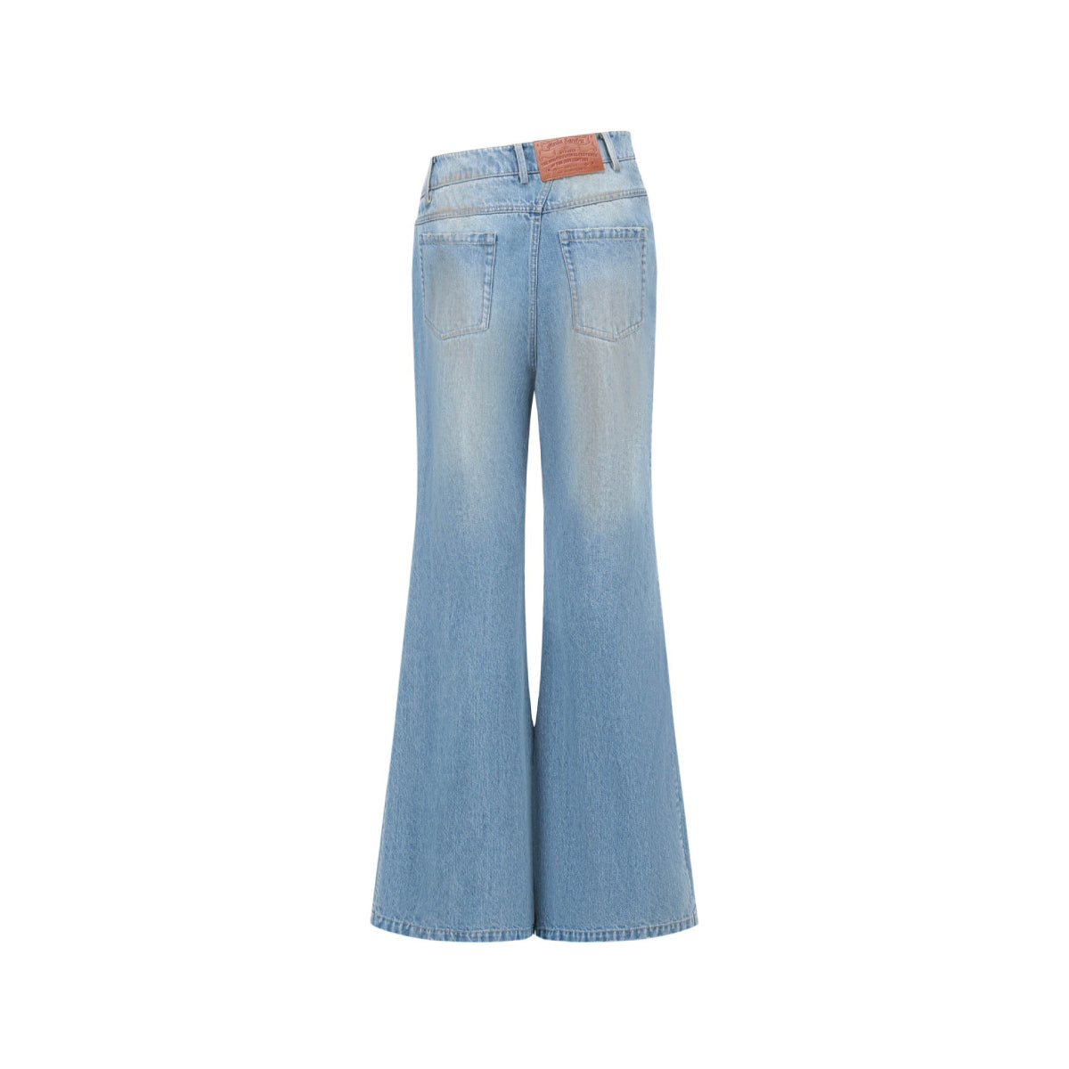 Alexia Sandra Slanted Waistband Distressed Denim Pants