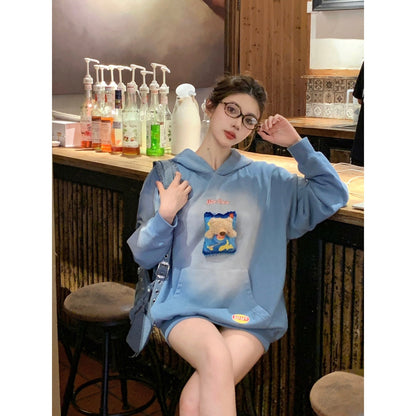 13De Marzo X Lay's Flavor Bear Washed Hoodie Blue